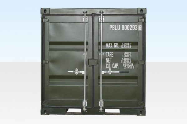 8-Fuß-Einweg-Versandcontainer Grün (RAL 6007)