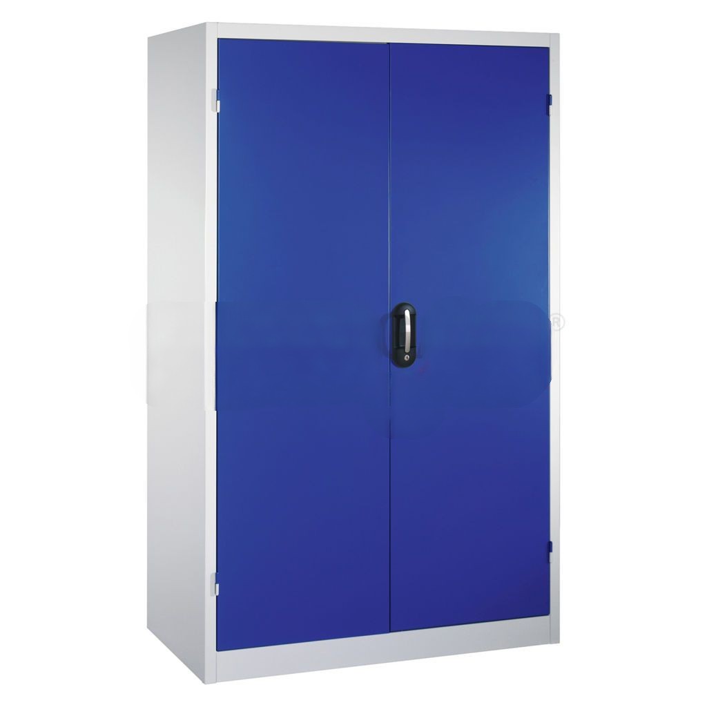Cabinet material cabinet with 2 hinged doors, 4 shelves and 3 drawers