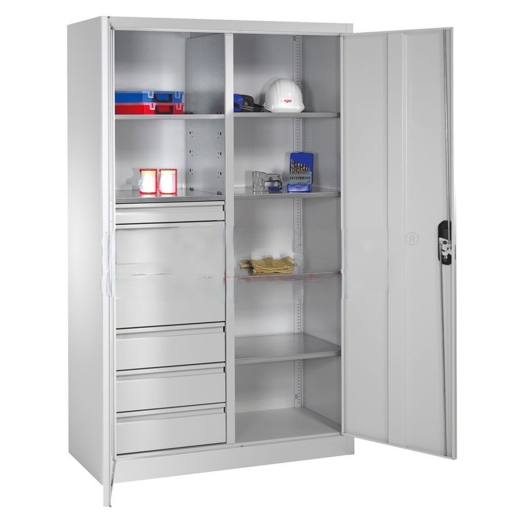 Cabinet material cabinet with 2 hinged doors, 6 shelves and 8 drawers – Bild 2