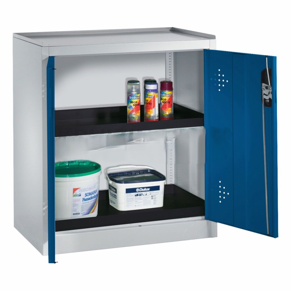 Cabinet occasional cabinets with 1 perforated hinged door and 2 retention basins