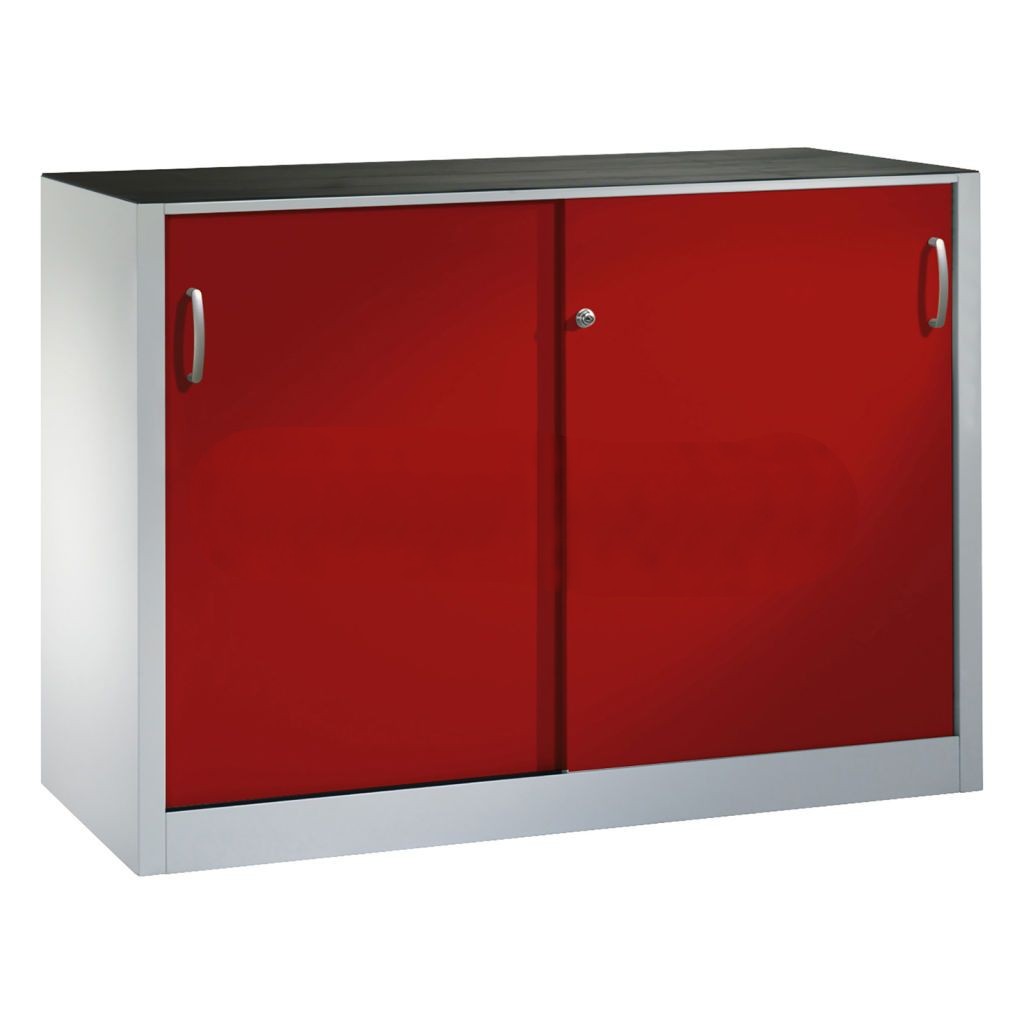 Cabinet sliding door cabinet with 2 sliding doors and 2 floors