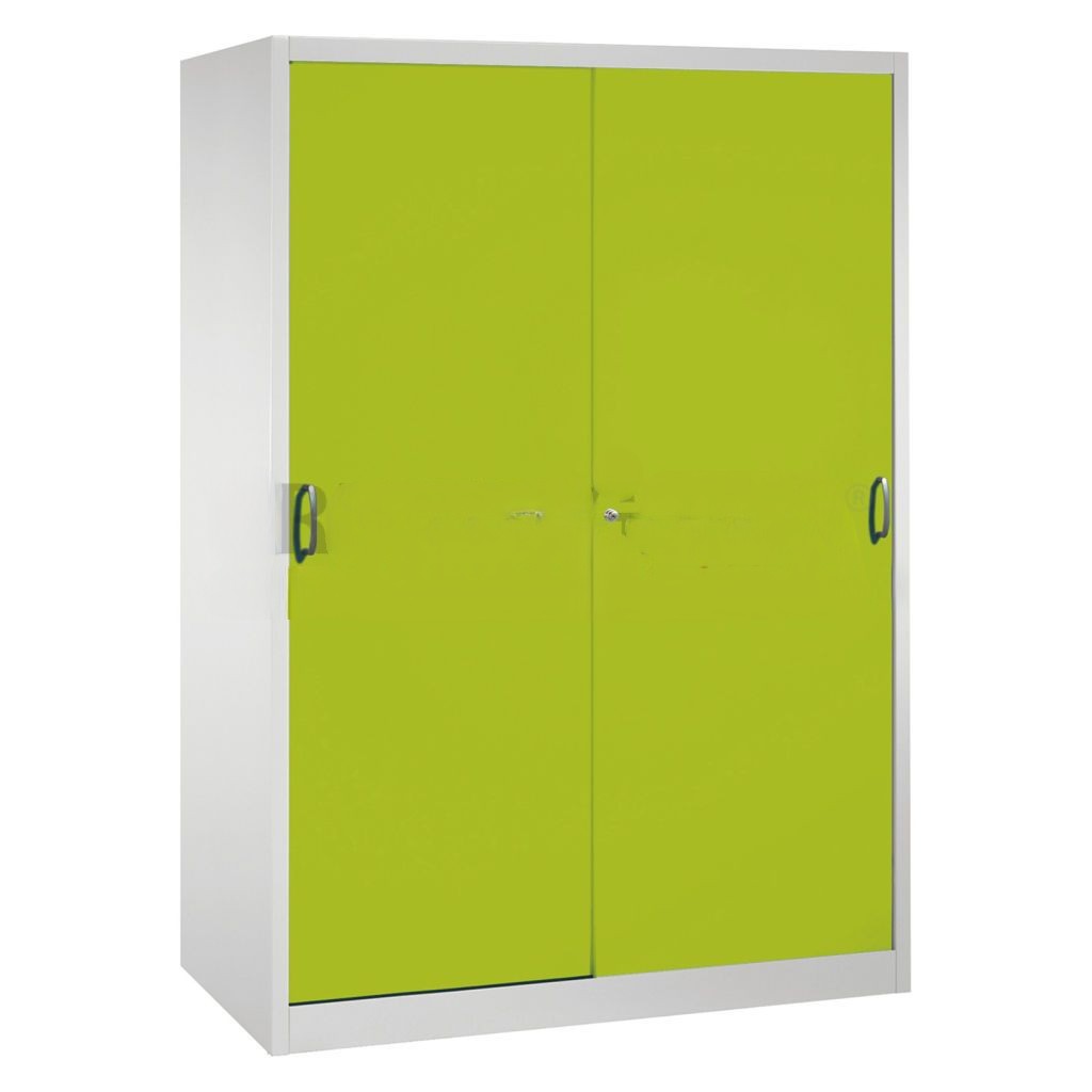 Cabinet sliding door cabinet with 2 sliding doors and 8 floors
