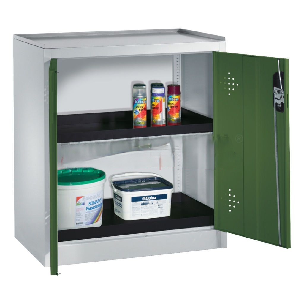 Cabinet occasional cabinets with 1 perforated hinged door and 2 retention basins