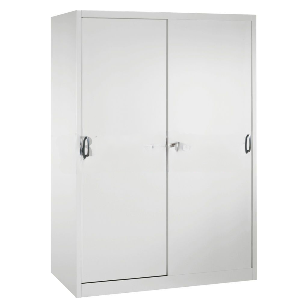 Cabinet sliding door cabinet with 2 sliding doors and 8 floors
