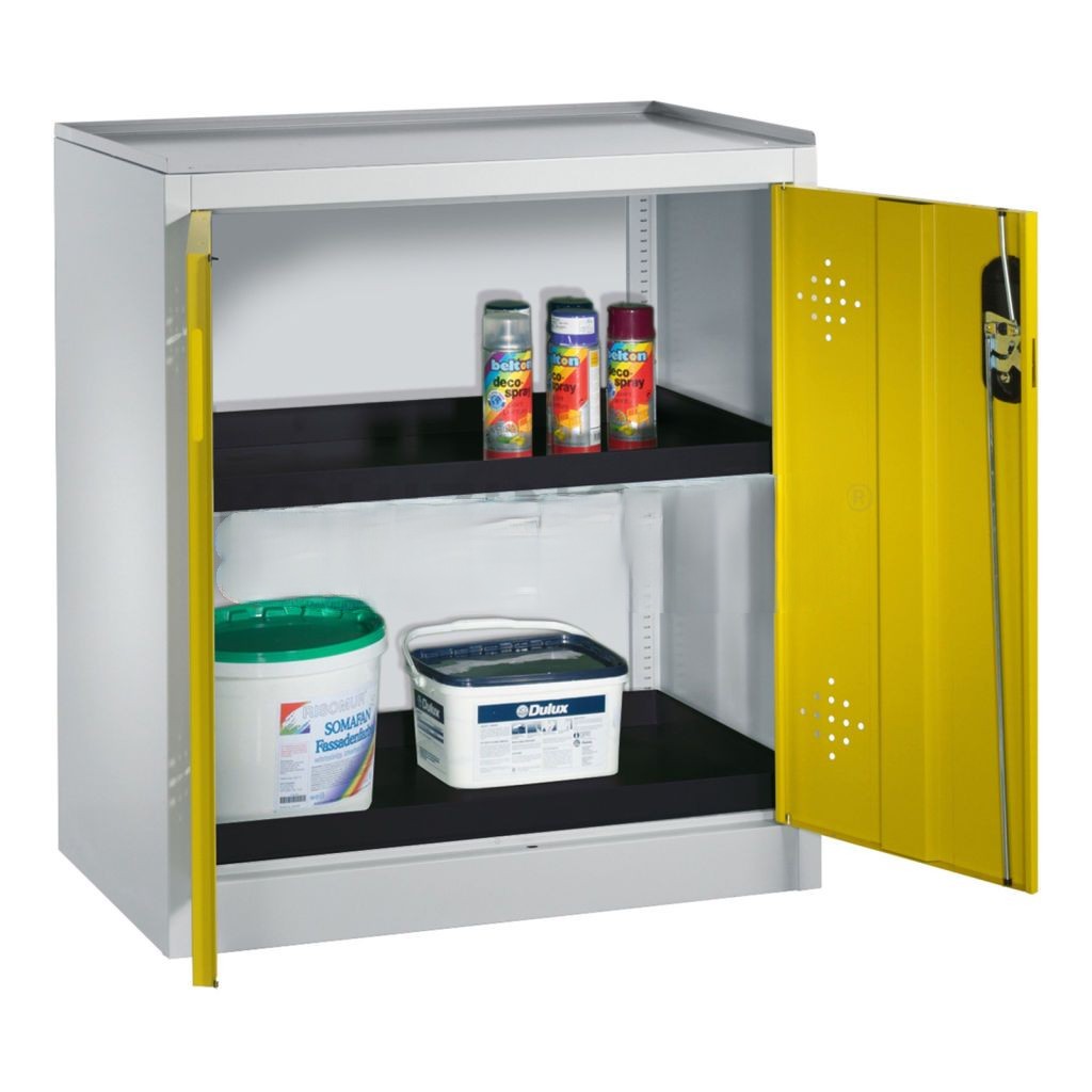 Cabinet occasional cabinets with 1 perforated hinged door and 2 retention basins