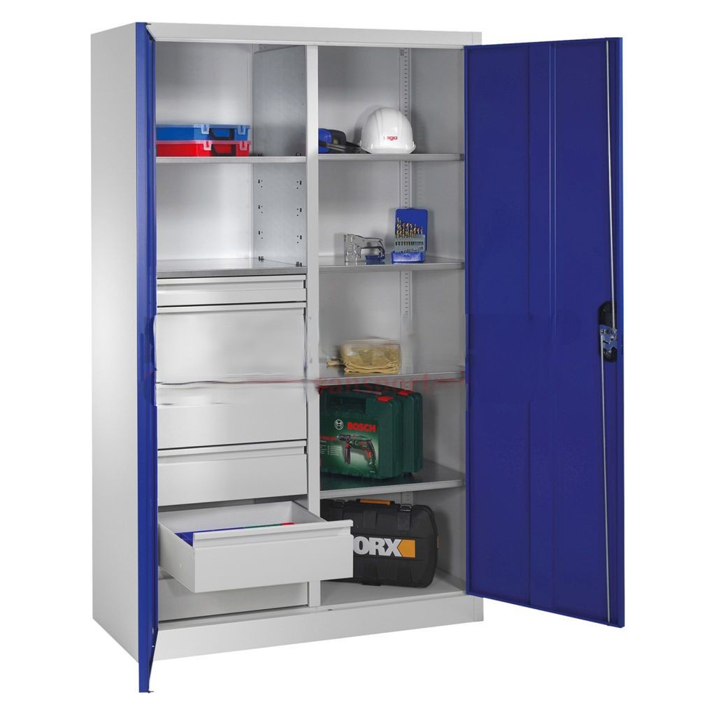 Cabinet material cabinet with 2 hinged doors, 6 shelves and 8 drawers – Bild 2