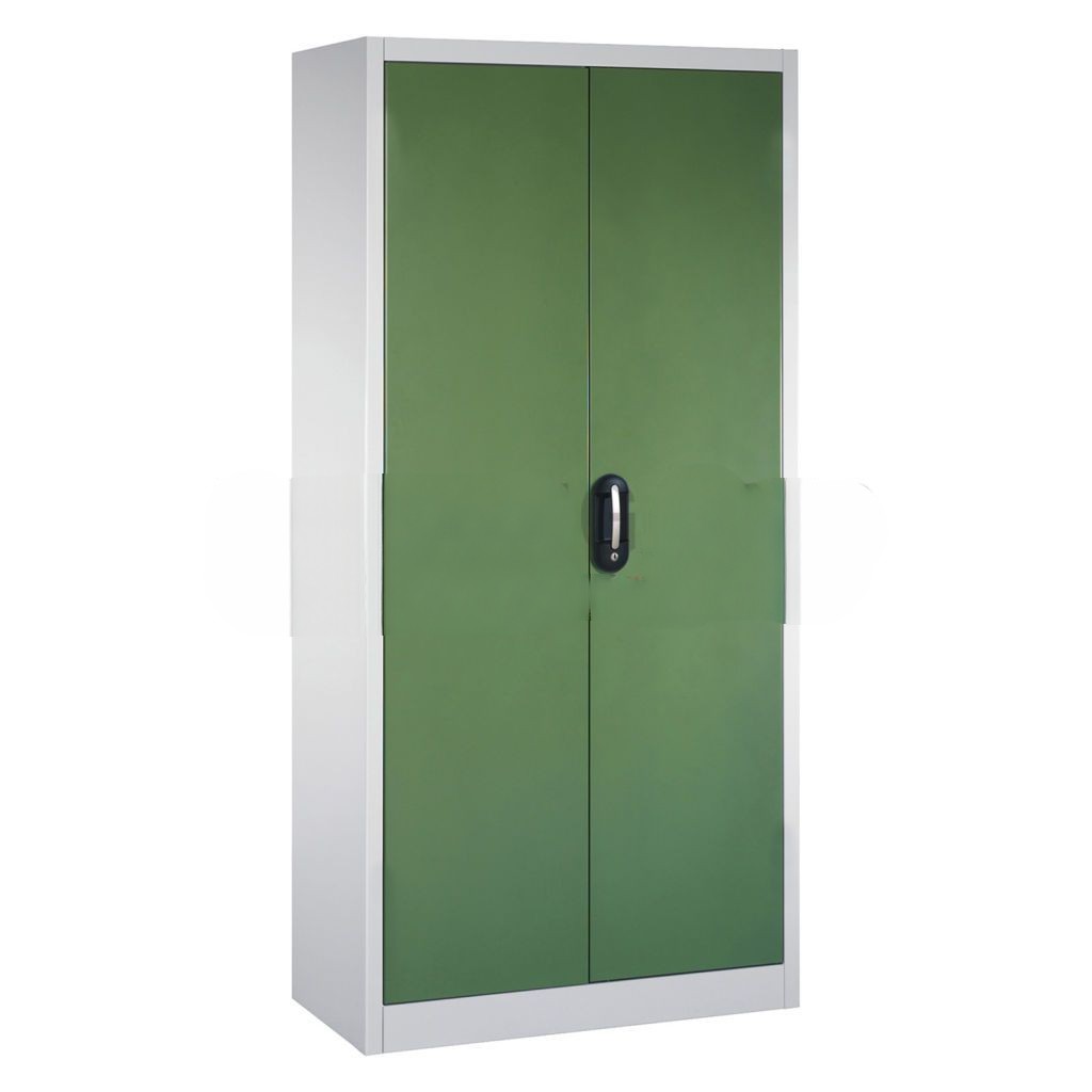 Cabinet material cabinet with 2 hinged doors, 6 shelves and 4 drawers