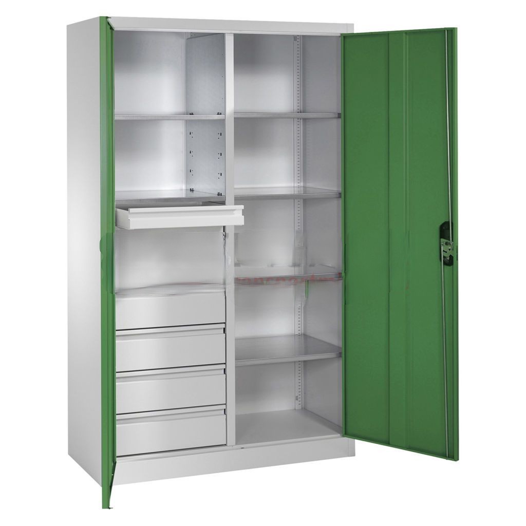 Cabinet material cabinet with 2 hinged doors, 6 shelves and 8 drawers – Bild 2