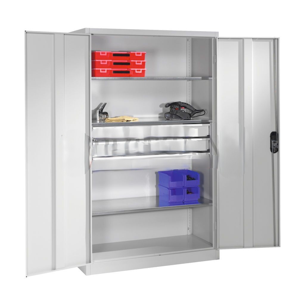 Cabinet material cabinet with 2 hinged doors, 3 shelves and 3 drawers – Bild 2