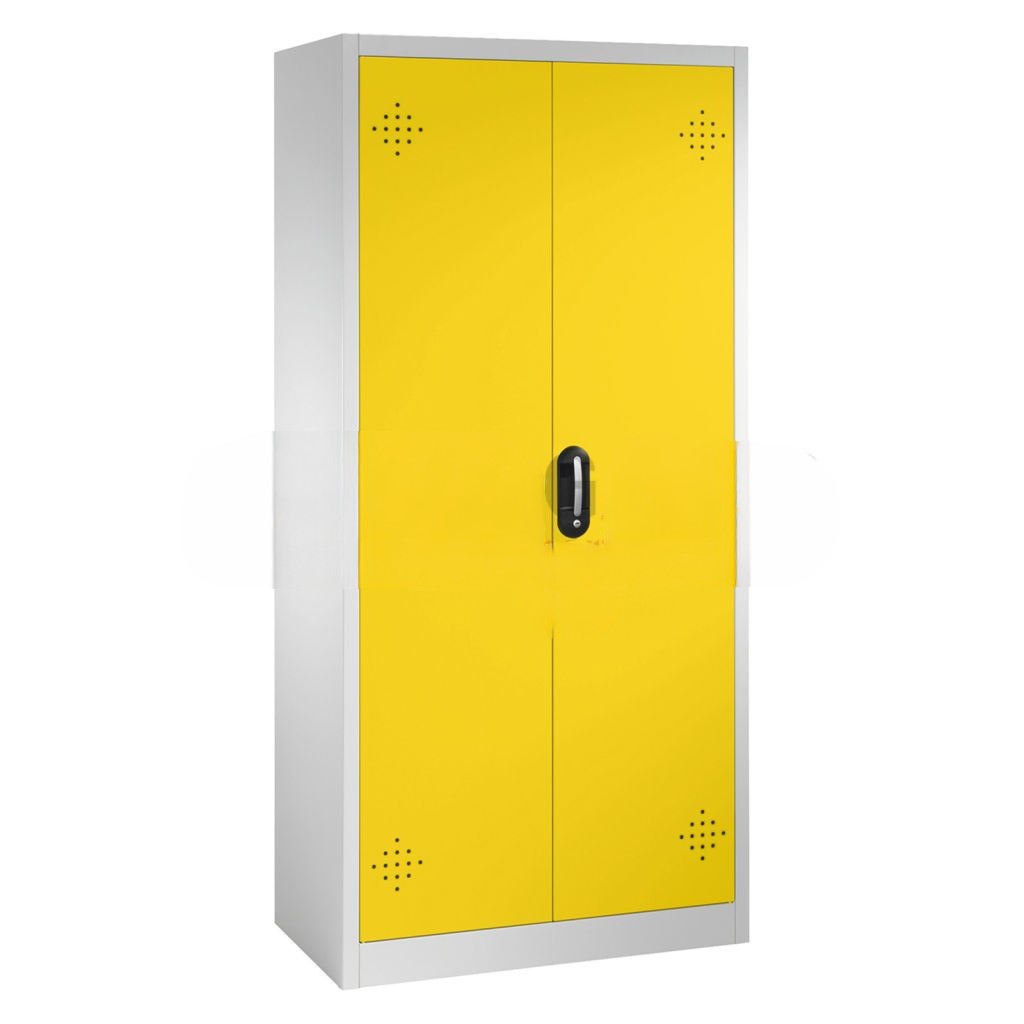 Cabinet occasional cabinets with 2 perforated hinged door and 4 retention basins