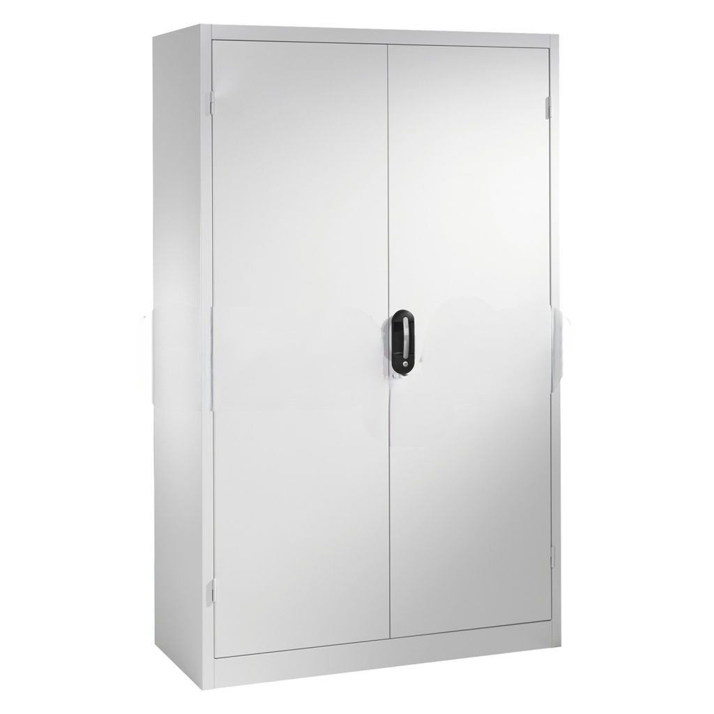 Cabinet material cabinet with 2 hinged doors, 3 shelves and 3 drawers
